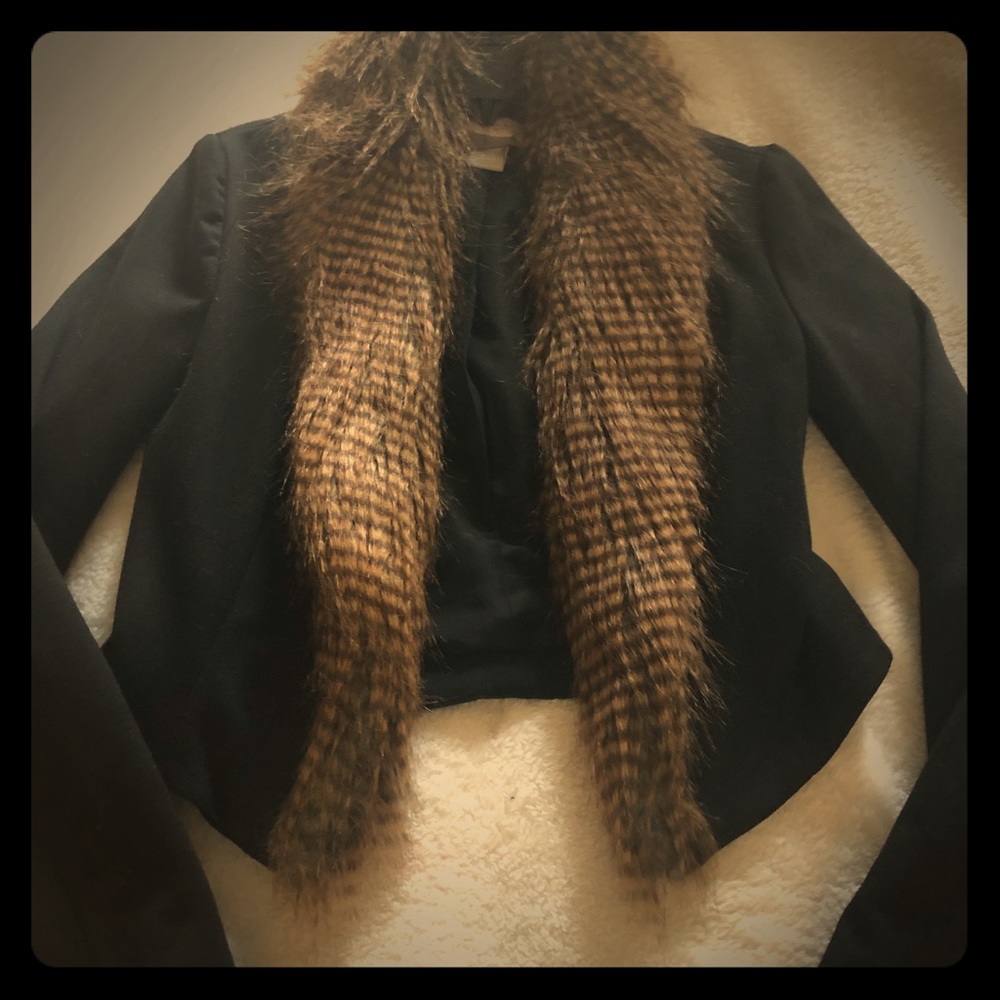 Faux Fur collar jacket